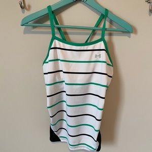 Under armour green black tank
